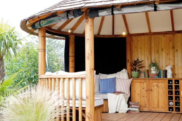 Oval Safari Breeze House styled as a reading noo
