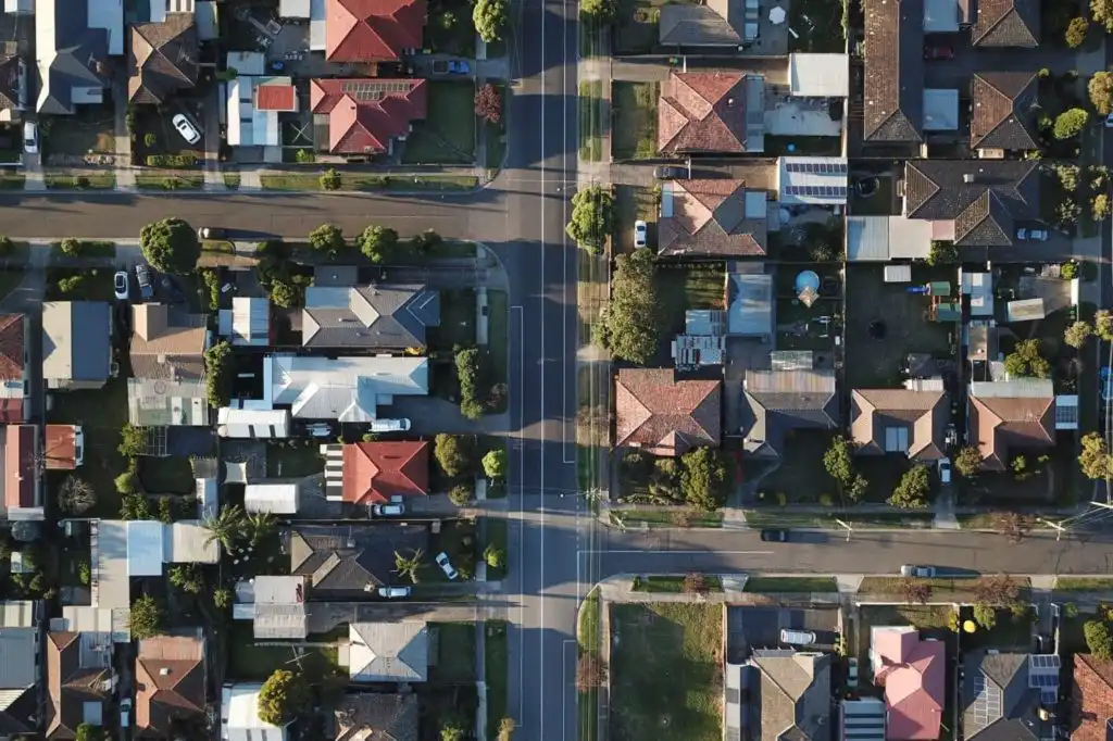 Bird's eye view of street