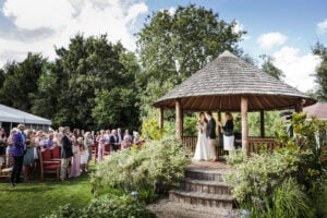 Wedding taking place inside Breeze House at Moxhull Hall