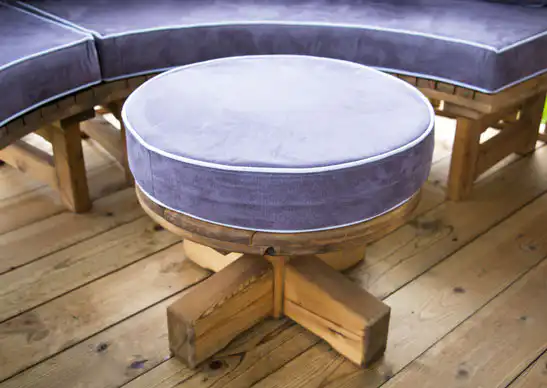 Circular Coffee Table:Footstool Cushion