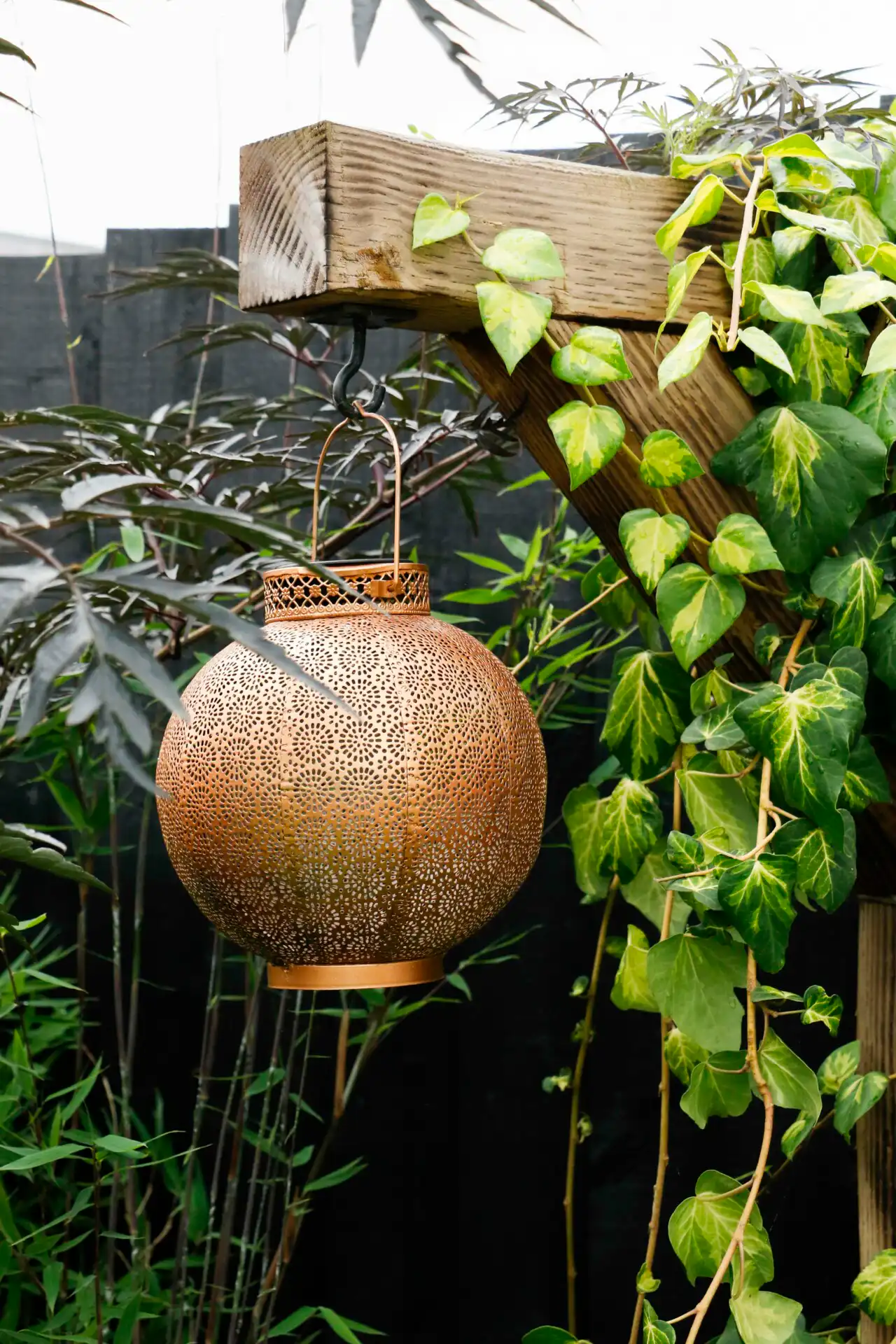 Hanging ornament in garden