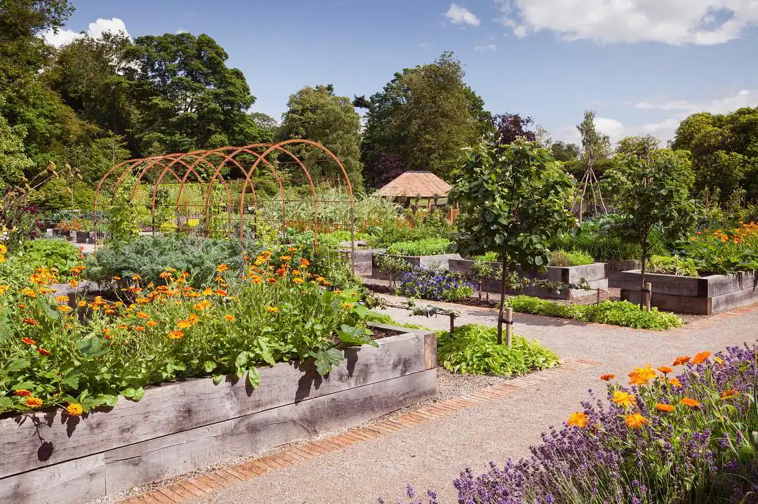 Breeze House in the kitchen garden at Rudding Park