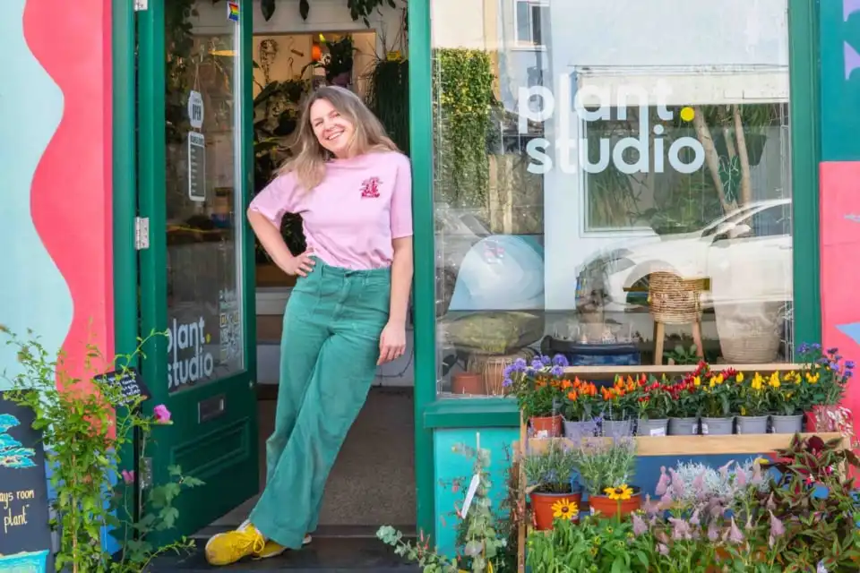 Devaki Jones of Plant Studio standing in storefront