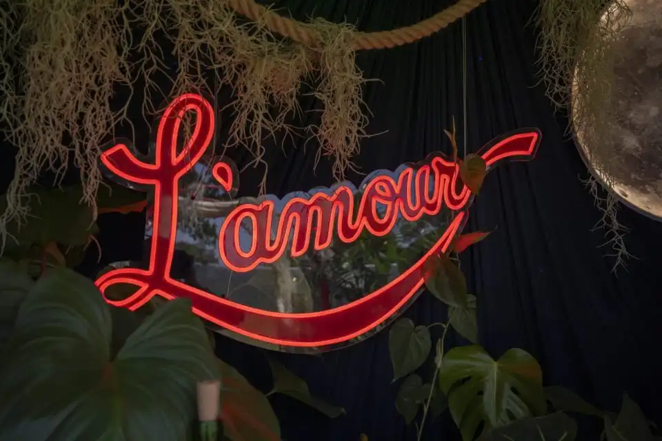 James Whiting Plants By There Lamour Vert houseplant terrarium neon sign